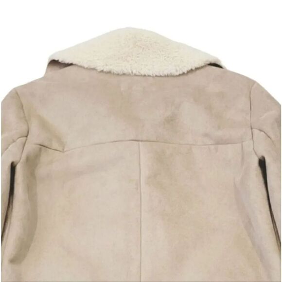 NEW Forever 21 Faux Suede and Fur Lined Aviator Flight Jacket in Camel Size XS - Picture 10 of 14